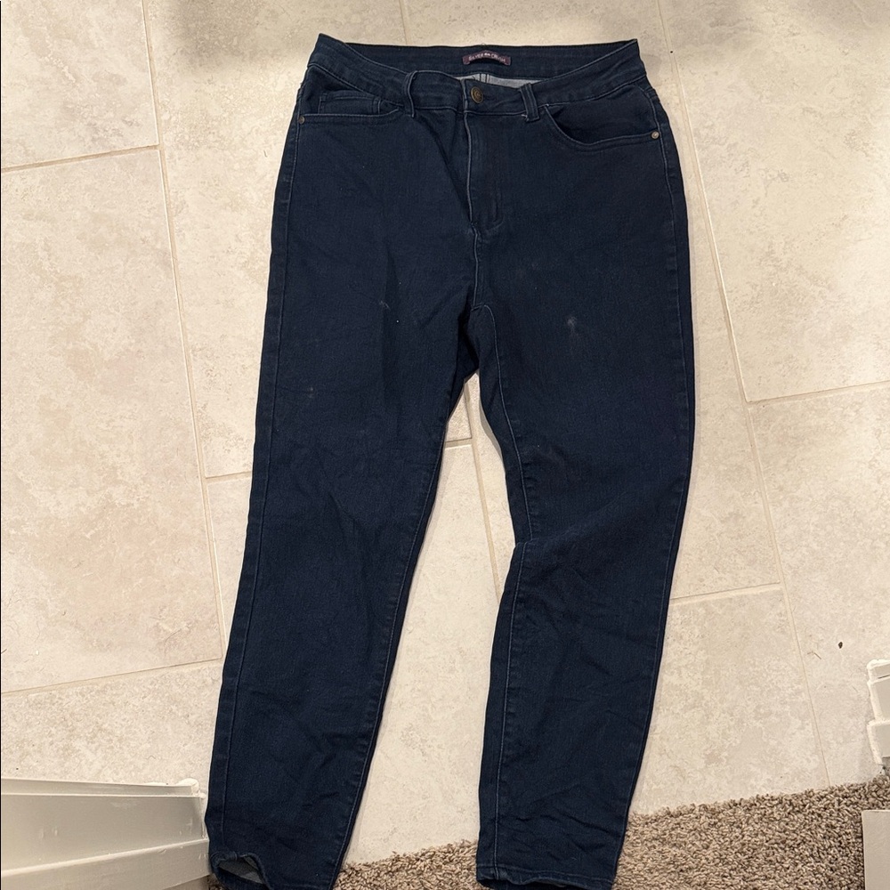 Silver Crush Dark Blue Denim Jeans - Picture 4 of 5
